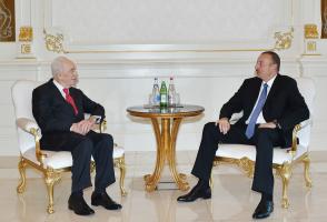 Ilham Aliyev received former President of Israel Shimon Peres