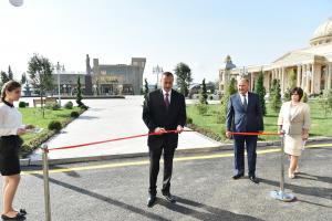 Ilham Aliyev attended the opening of a new administrative building of Ujar District branch of the New Azerbaijan Party