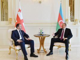 İlham Əliyev Gürcüstanın Baş nazirini qəbul edib