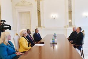 Ilham Aliyev received the President of the International Civil Aviation Organization Council and the chairperson of the Interstate Aviation Committee