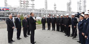 Ilham Aliyev launched new installations in the Ethylene and Polyethylene Plant in Sumgayit