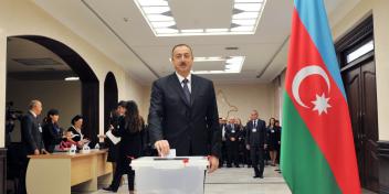 Ilham Aliyev voted at polling station No 6