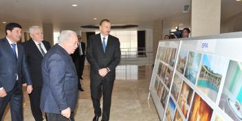 Ilham Aliyev reviewed the construction progress at “Markhal” sanatorium and resort in Shaki