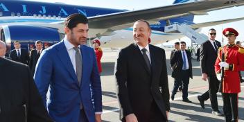 Ilham Aliyev arrived in Georgia on an official visit