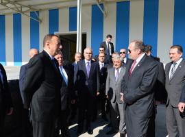 The Azerbaijani and Georgian presidents reviewed a cold storage complex in Marneuli