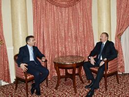 Ilham Aliyev met with the former Prime Minister of Georgia