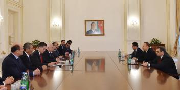 Ilham Aliyev received a delegation led by the Speaker of the Grand National Assembly of Turkey