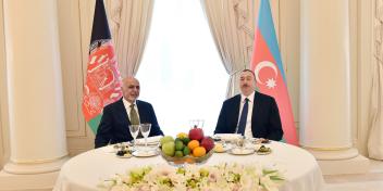 Ilham Aliyev hosted official dinner reception in honor of Afghan President Mohammad Ashraf Ghani