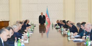 Opening speech by Ilham Aliyev at the meeting of the Cabinet of Ministers dedicated to the results of socioeconomic development of 2015 and objectives for the future