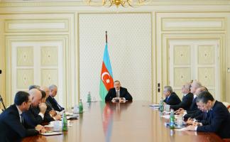 Speech by Ilham Aliyev at the meeting on economic and social issues