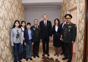 Ilham Aliyev has attended the opening of a military town for servicemen in Ganja