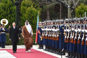 Official welcoming ceremony was held for the Emir of the State of Qatar