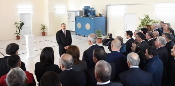 Speech by Ilham Aliyev at the opening of the Tovuzchay water reservoir