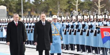 Official welcoming ceremony for Ilham Aliyev was held in Ankara