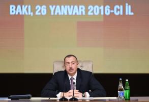 Closing speech by Ilham Aliyev at the at the conference dedicated to results of second year implementation of the State Program on socio-economic development in 2014-2018