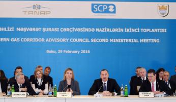 Closing speech by Ilham Aliyev at the second meeting of the Southern Gas Corridor Advisory Council