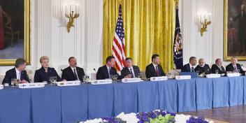 Ilham Aliyev attended a dinner reception hosted by US President for heads of state and government