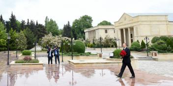 Ilham Aliyev arrived in Aghsu district for a visit