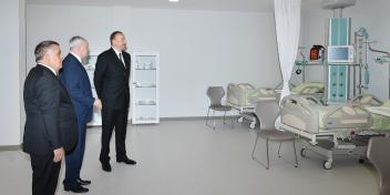 Ilham Aliyev attended the opening of a new building of Aghsu District Central Hospital