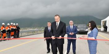 Visit of Ilham Aliyev to Aghsu district