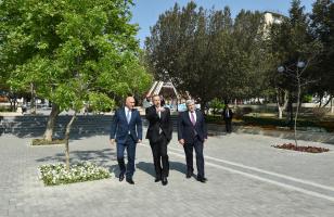 President Ilham Aliyev viewed conditions created in Heydar Garden