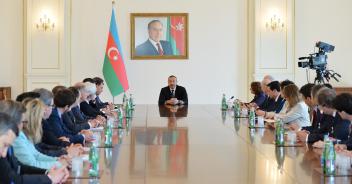 Opening speech by Ilham Aliyev  at the reception of the  delegation of Movement of the Enterprises of France