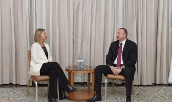 Aliyev met with EU High Representative for Foreign Affairs and Security Policy