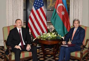 Ilham Aliyev met with US Secretary of State John Kerry