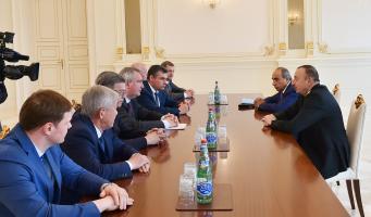 Ilham Aliyev received delegation led by Russian Deputy Prime Minister