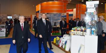 Ilham Aliyev visited Azerbaijan International Food Industry Exhibition and Azerbaijan International Agriculture Exhibition