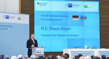 Speech by Ilham Aliyev the opening of Azerbaijani-German Economic Forum in Berlin