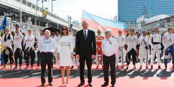 Ilham Aliyev watched the opening ceremony of the Grand Prix and final race