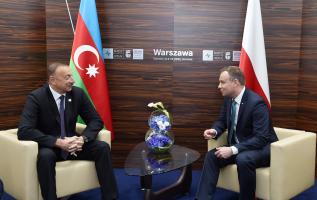 Ilham Aliyev met with President of Poland Andrzej Duda