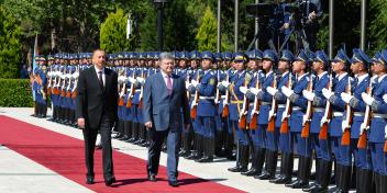 Official welcoming ceremony was held for Ukrainian President Petro Poroshenko