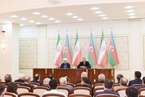 Azerbaijani and Iranian presidents made statements for the press