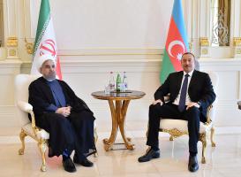 Ilham Aliyev and Iranian President Hassan Rouhani held one-on-one meeting