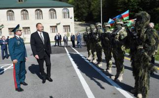 Ilham Aliyev viewed “Laza” outpost of Shaki Border Unit