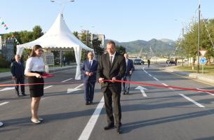 Ilham Aliyev attended opening of newly reconstructed Qaramaryam-Ismayilli highway