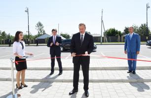 Ilham Aliyev opened administrative building of YAP Qabala district branch