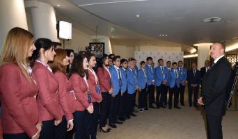 Speech by Ilham Aliyev at the meeting with Azerbaijani athletes competing in Baku Chess Olympiad