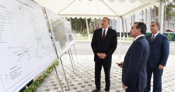 Ilham Aliyev opened new drinking water line in Salyan