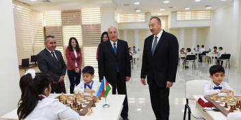 Ilham Aliyev opened Chess School in Sumgayit