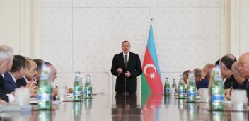 Opening speech by Ilham Aliyev at the meeting of Cabinet of Ministers dedicated to results of socio-economic development in nine months of 2016 and future objectives