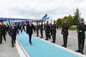 Ilham Aliyev arrived in Turkey for a working visit