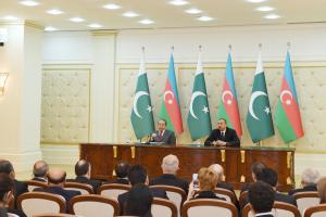 Ilham Aliyev and Pakistani Prime Minister Muhammad Nawaz Sharif made statements for the press