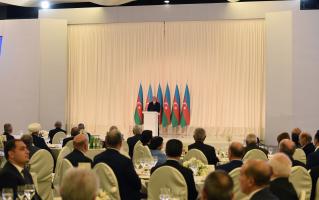 Ilham Aliyev attends reception to mark 25th anniversary of Azerbaijan`s independence