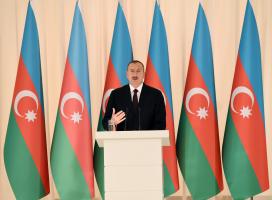 Speech by Ilham Aliyev at the official reception to mark 25th anniversary of Azerbaijan`s independence