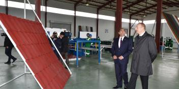 Ilham Aliyev inaugurated enterprises and boiler house in “Karvan-L EKO” industrial park in Aghstafa