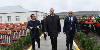 Ilham Aliyev attended opening of “Birinci Şıxlı” farm in Qazakh