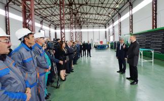 Speech by Ilham Aliyev at the opening of enterprises and a boiler house in “Karvan-L EKO” industrial park in Aghstafa